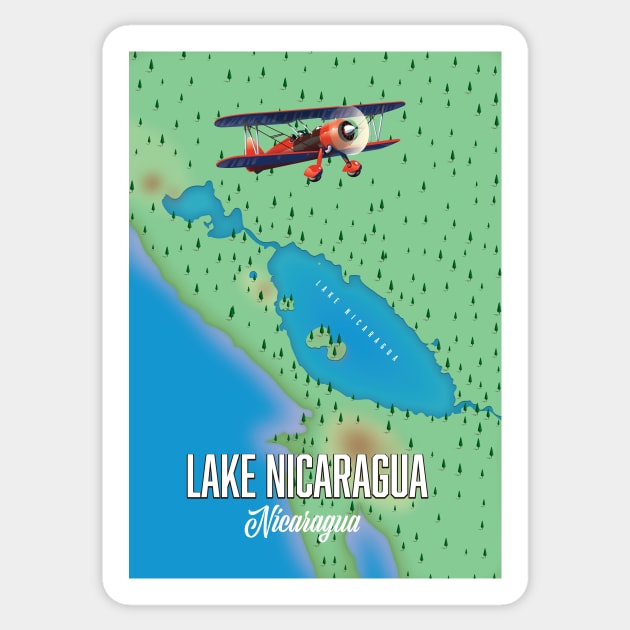 Lake Nicaragua Sticker by nickemporium1